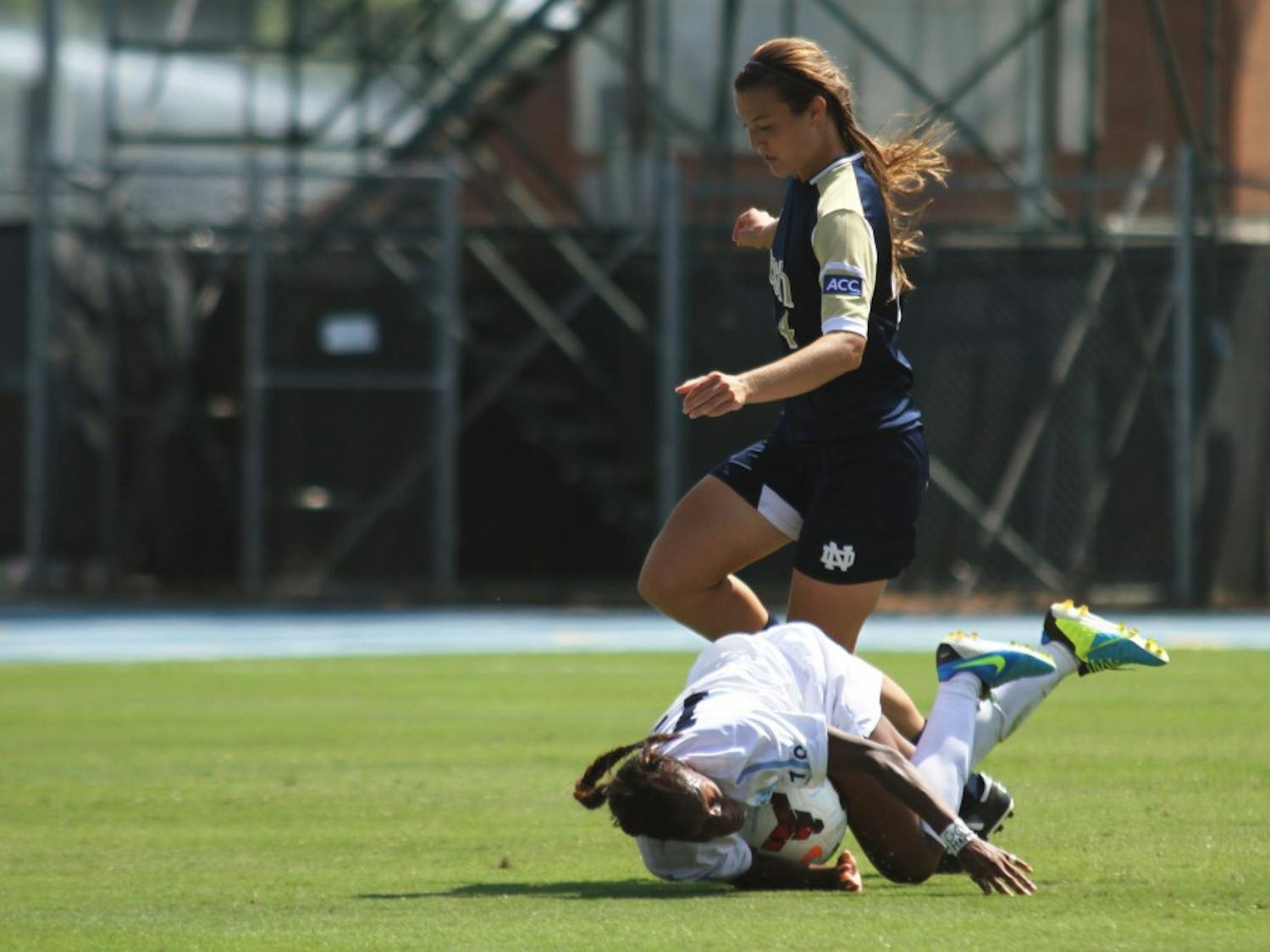 UNC women's soccer versus Norte Dame Irish on Sunday, September 15 at 1:00pm in Chapel Hill.