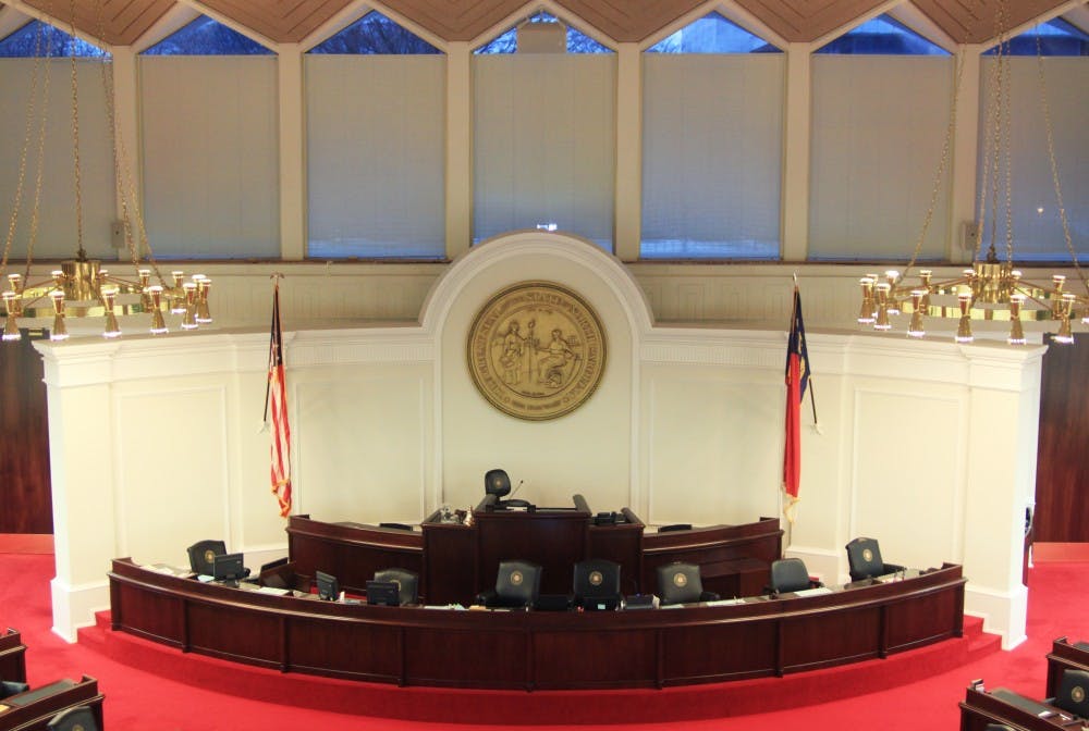 The North Carolina State Legislative building is located at 16 W. Jones St. in downtown Raleigh. The N.C. General Assembly went into a special session on Nov. 27. DTH File/Katie Sweeney