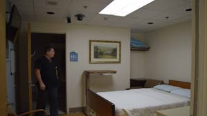 Inside the Sleep Center on Jan. 17, 2019. The Sleep Disorders Center is located on the first floor of the Anderson Pavilion in the NC Memorial Hospital. Currently, the sleep center is going under renovations which are expected to be completed in by next week. All the rooms have their own television and private bathroom. When the renovation is completed all the rooms will have cameras that will help the doctors check on the patients during the night.