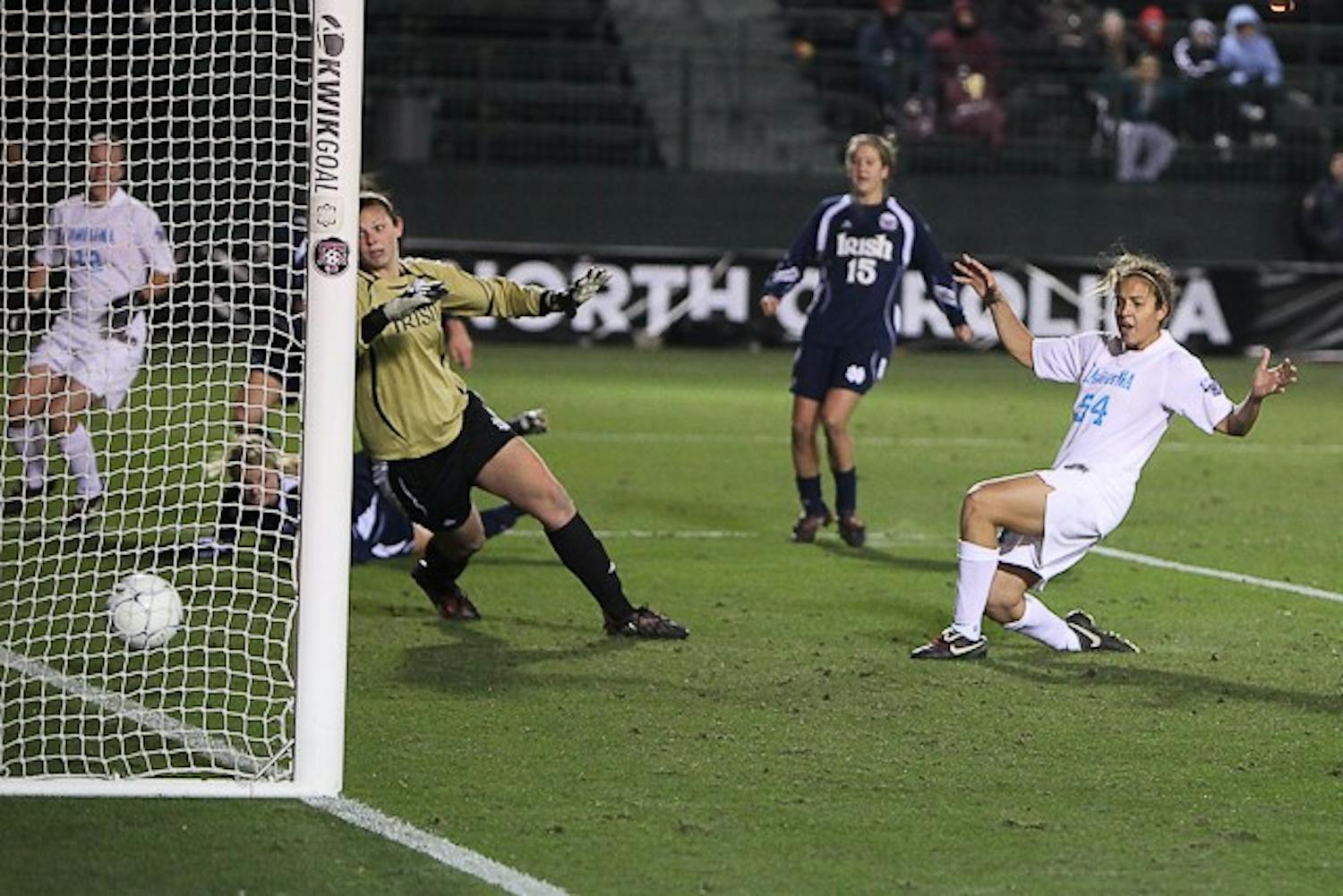 Casey Nogueira scored the lone goal to lift the Tar Heels over the Fighting Irish in the College Cup Semifinals DTH/Phong Dinh