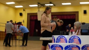 Voters cast their ballots at Frank Porter Graham Elementary School on Tuesday.