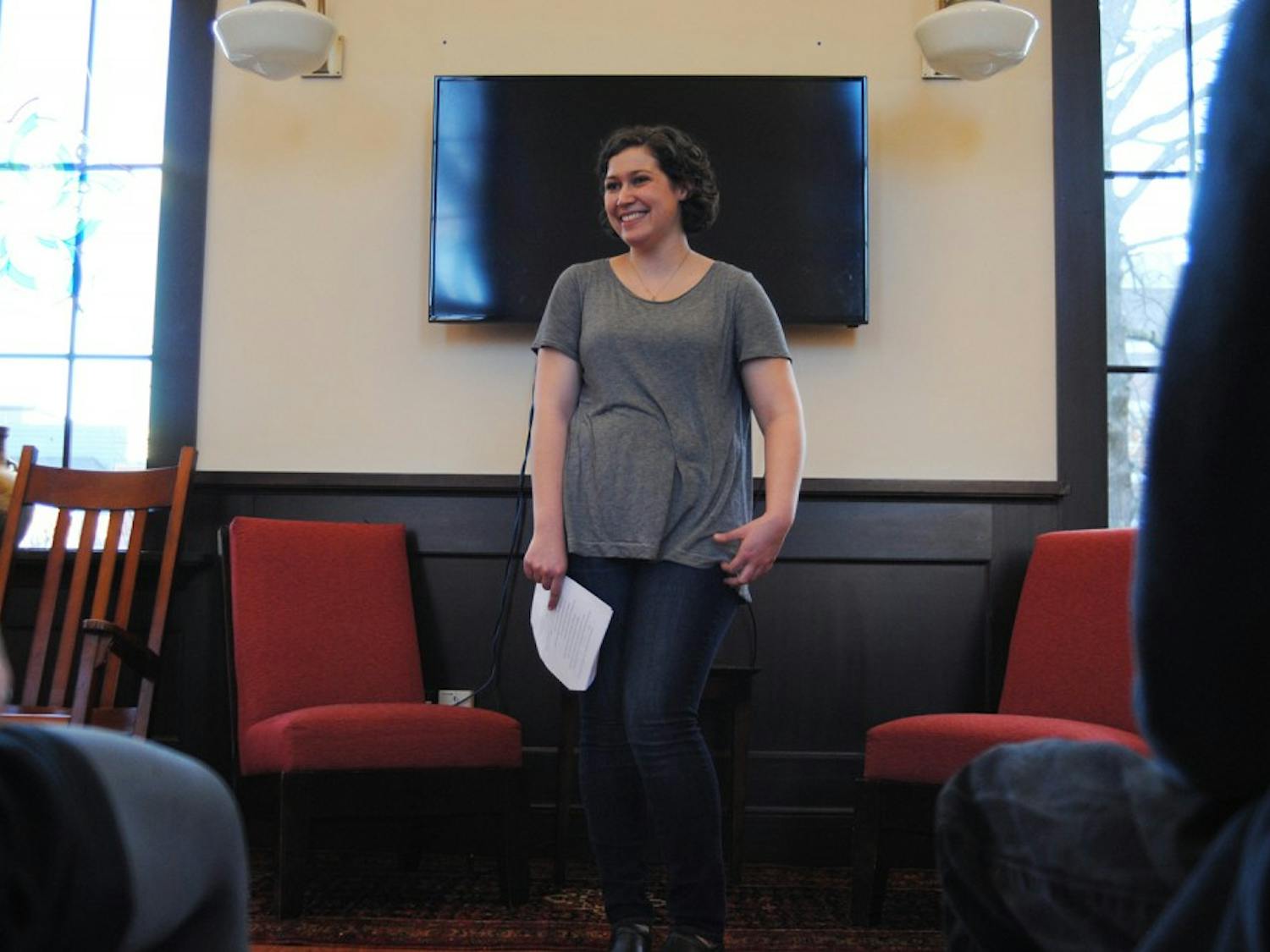 Rachel Guerra of the UNC Center of Excellence for Eating Disorders spoke about body image at the Campus Y Friday afternoon as a part of the Feminist Friday series.