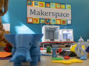 The Makerspace is located at the Kenan Science Library in Chapel Hill, N.C. on Monday, Feb. 6, 2023. Crafting Tuesdays are workshops where students can learn how to make different types of crafts like felt bookmarks and stamps at the Makerspace.
