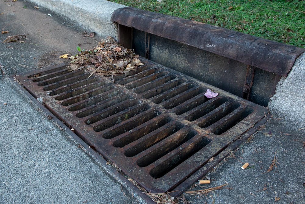 Storm drains pictured on Saturday, Oct. 22, 2022.