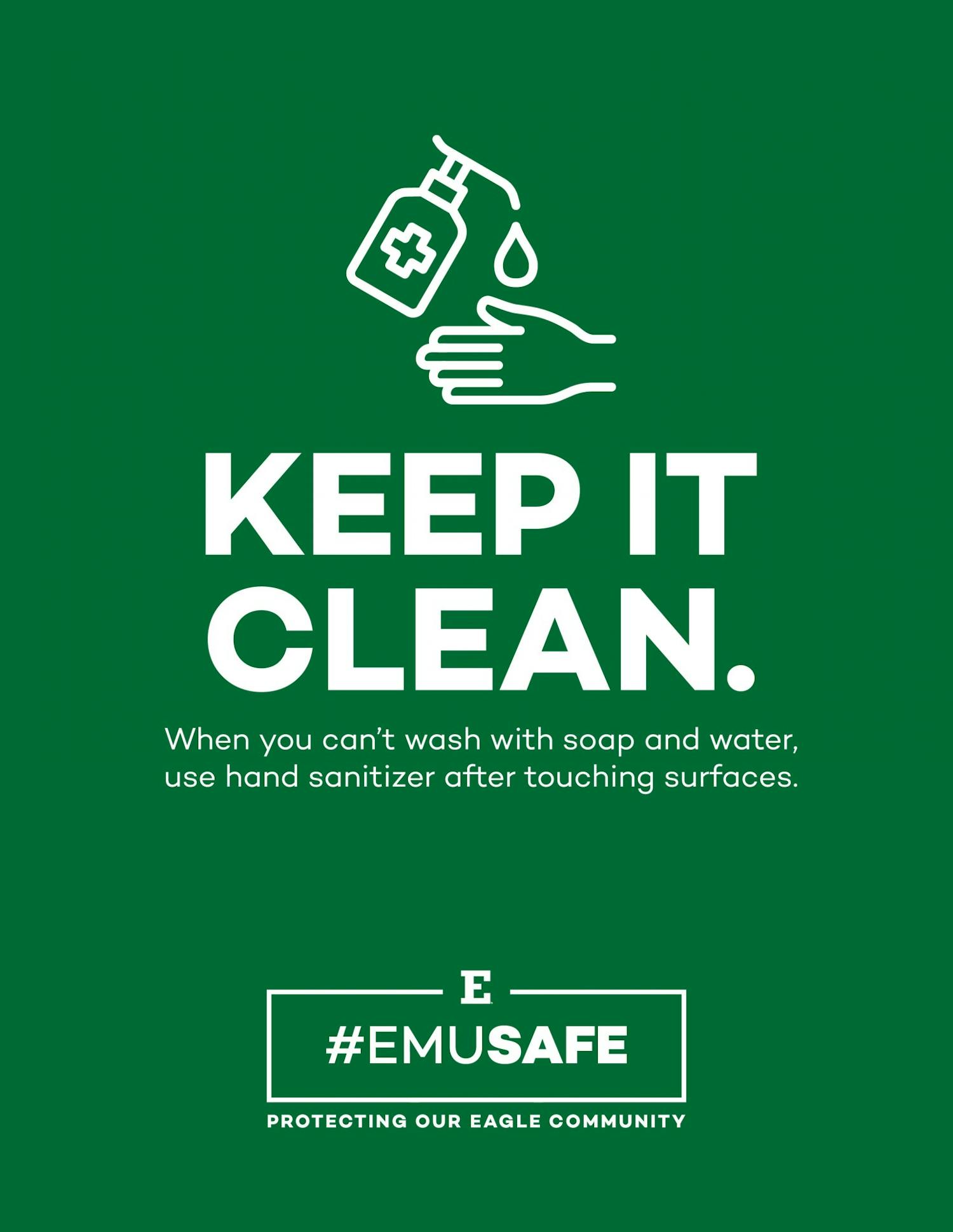 #EMUSAFE COVID-19 related campus flyers. 