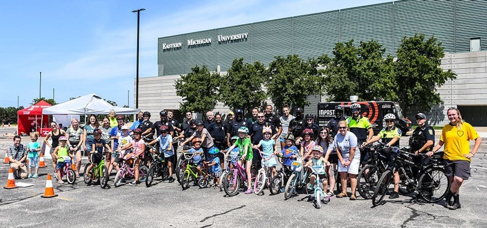 EMU and Ypsilanti public safety officers hold fifth annual Bike Rodeo