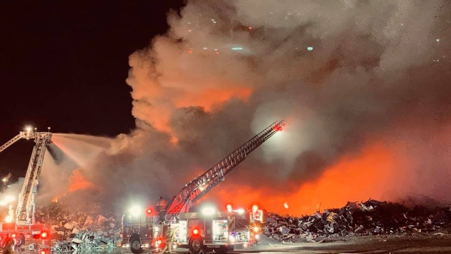 Metal scrapyard fire on Sept. 9, 2019