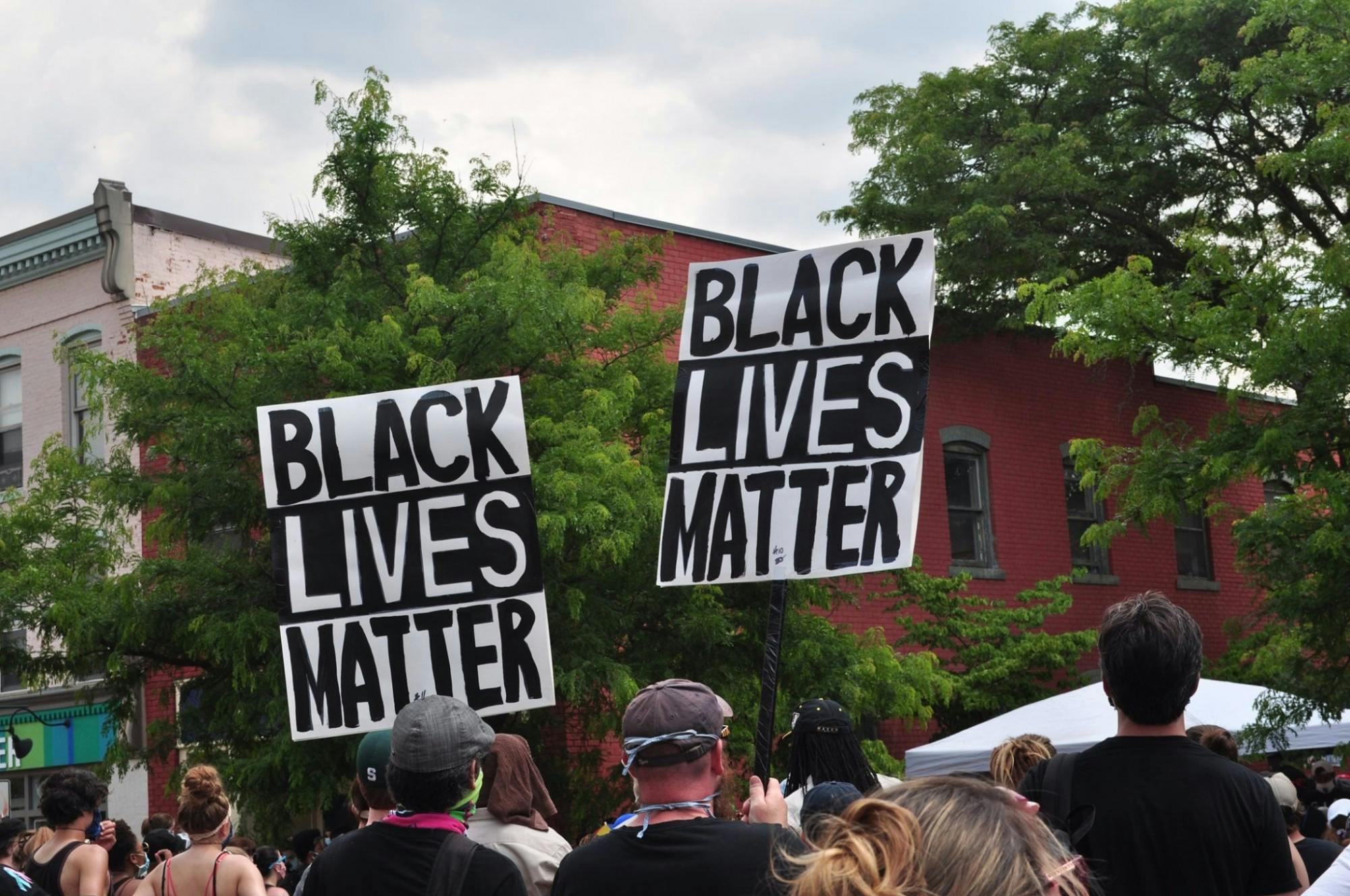 Protestors gather in downtown Ypsilanti for a Black Lives Matter Protest on Saturday June 20, 2020.