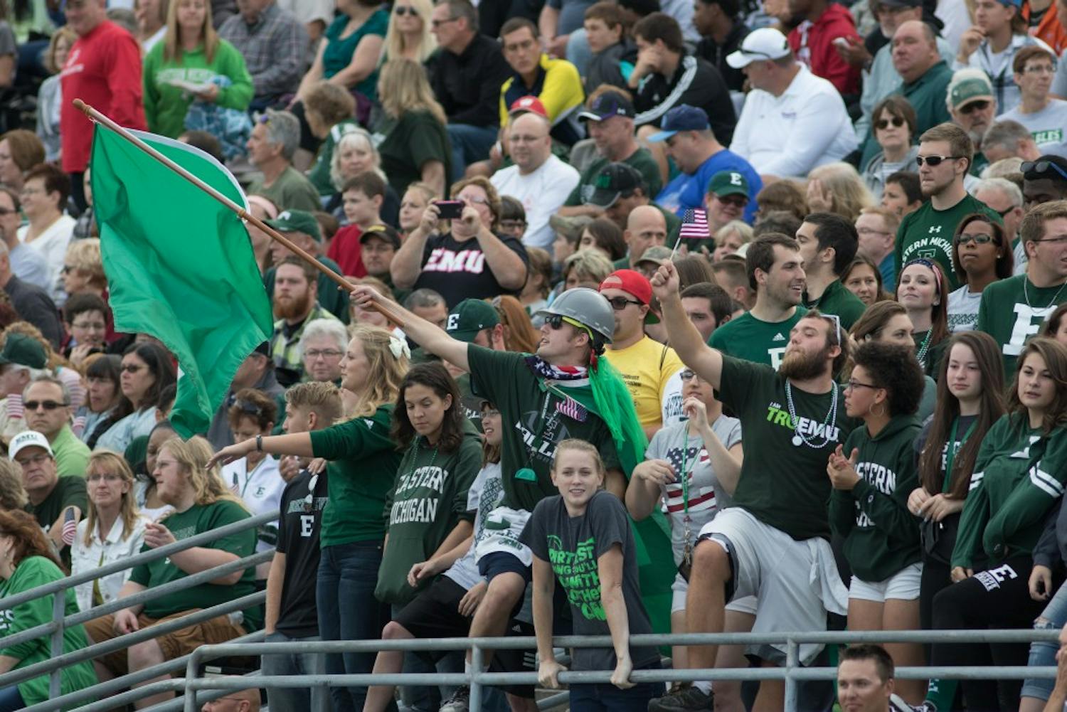 Eastern Michigan students filed in to watch the Eagles take on Army on Sept. 26 2015 in Ypsilanti, Mich.