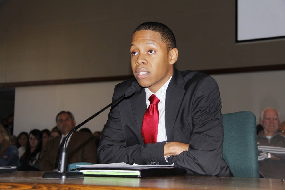 	EMU Student Body President Desmond Miller