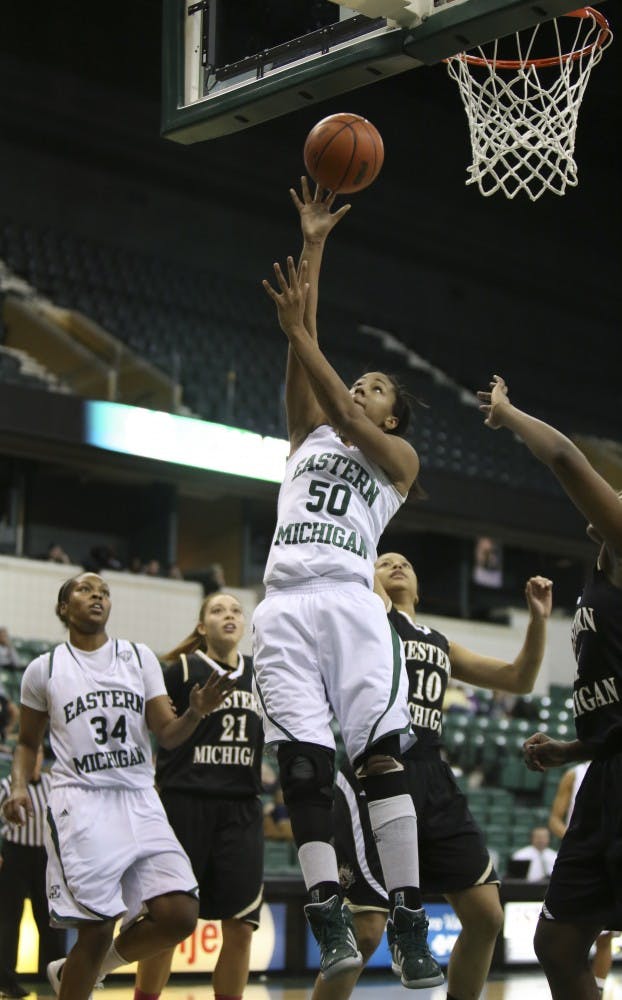 	Junior Natachia Watkins scored 13 points and had nine rebounds.
