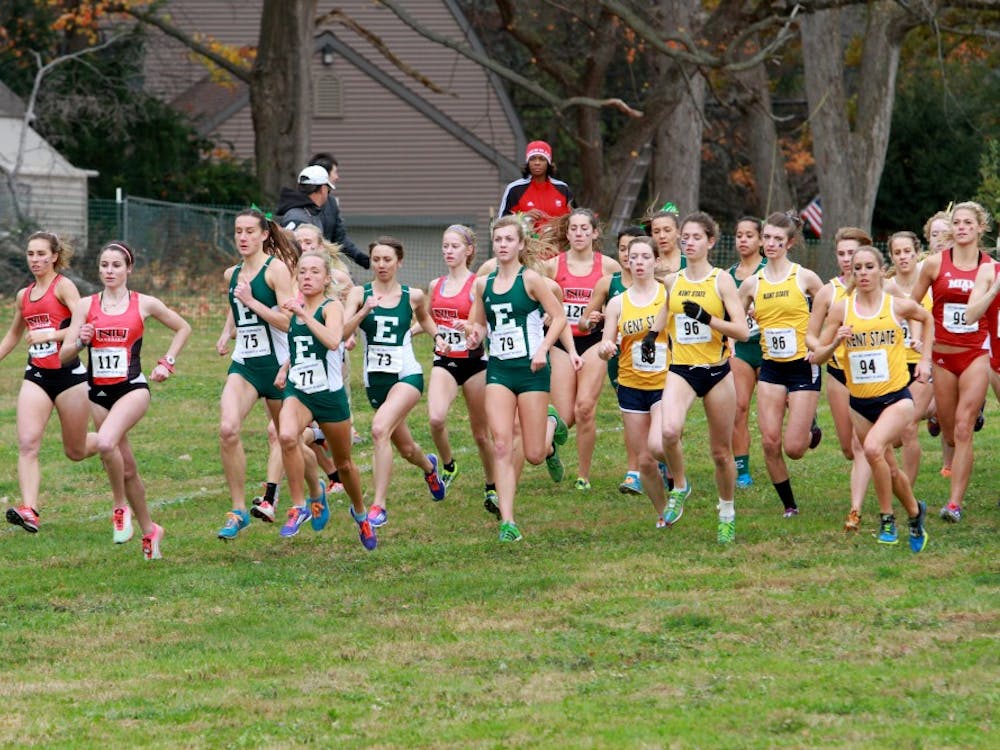 The cross country team races in in Canton, Ohio on Saturday, Oct. 31. 