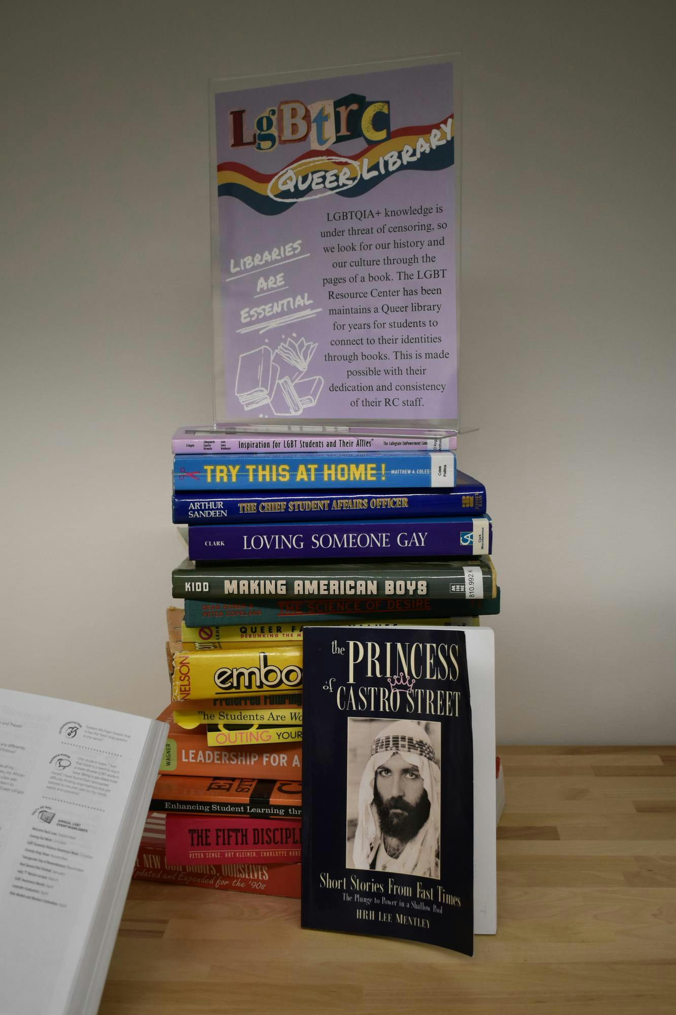 LGBT Resource Center exhibit reception