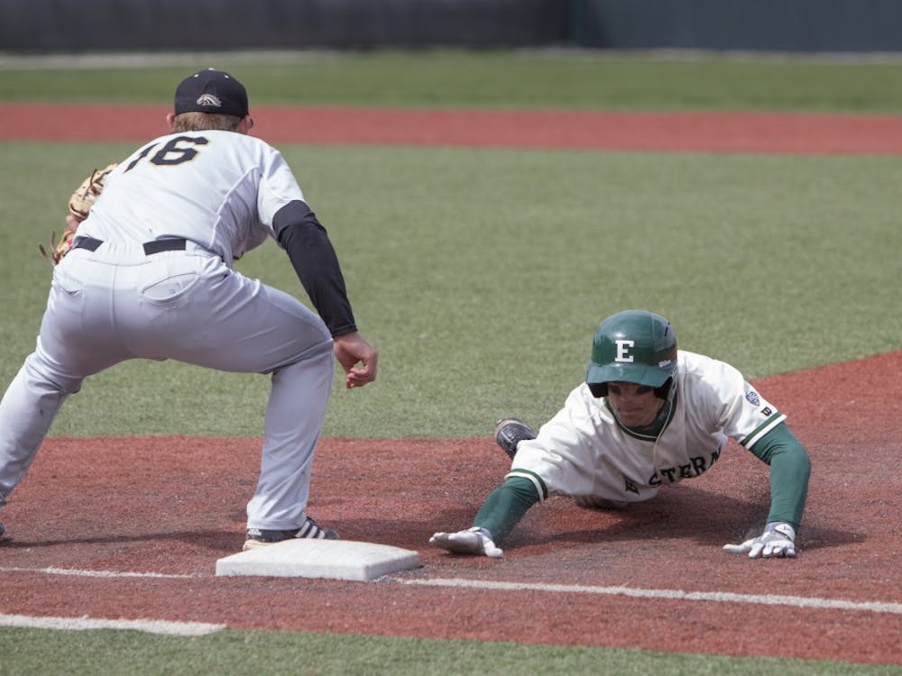 	The Eagles beat the Broncos 9-5 Saturday at Oestrike Stadium. EMU’s next game is Tuesday.