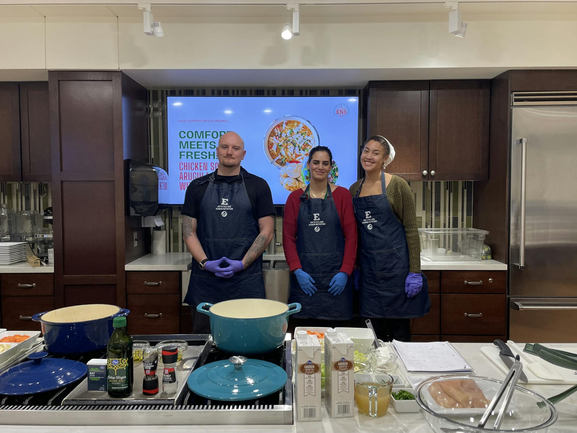 Cooking instructors at EMU