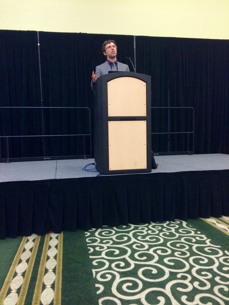 Associate Director of The Honors College, John Feldkamp, talked about identities in The Honors College's last Star Lecture of the semester.