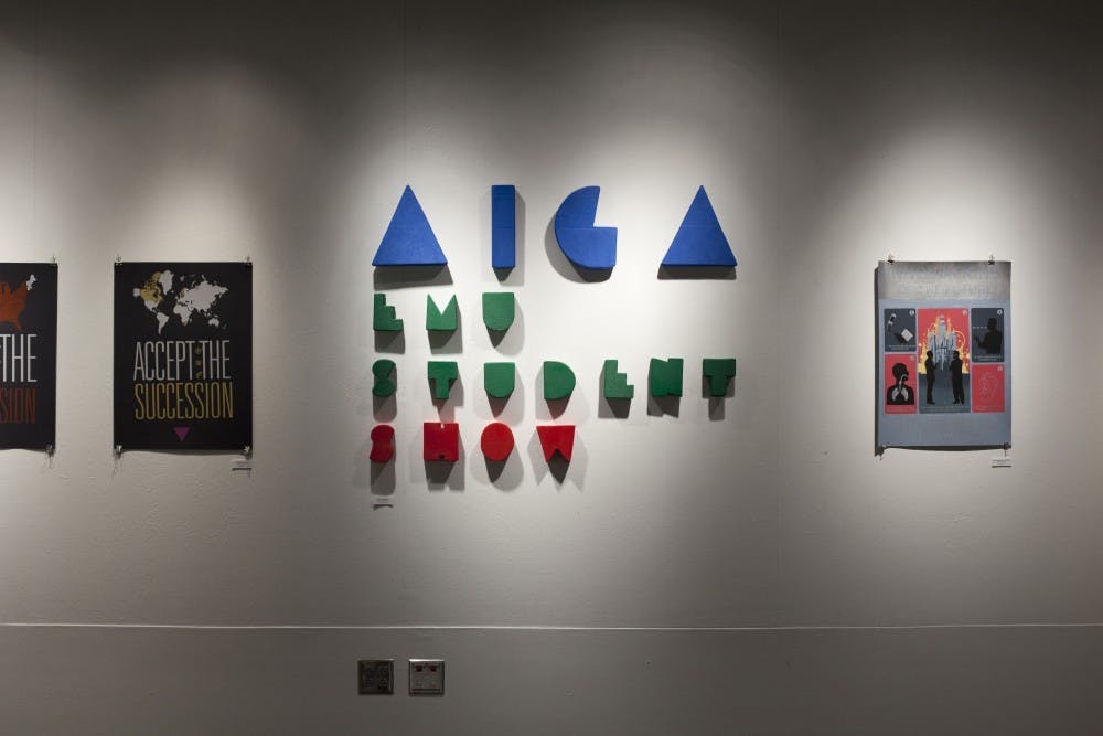 Student Art Gallery showcases graphic design students' work 