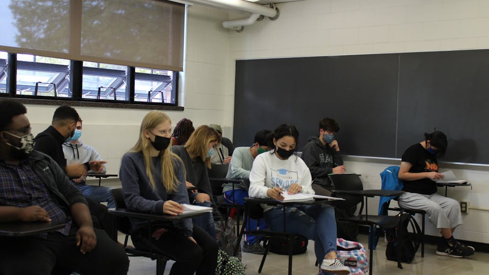 Eastern Michigan University students in classroom