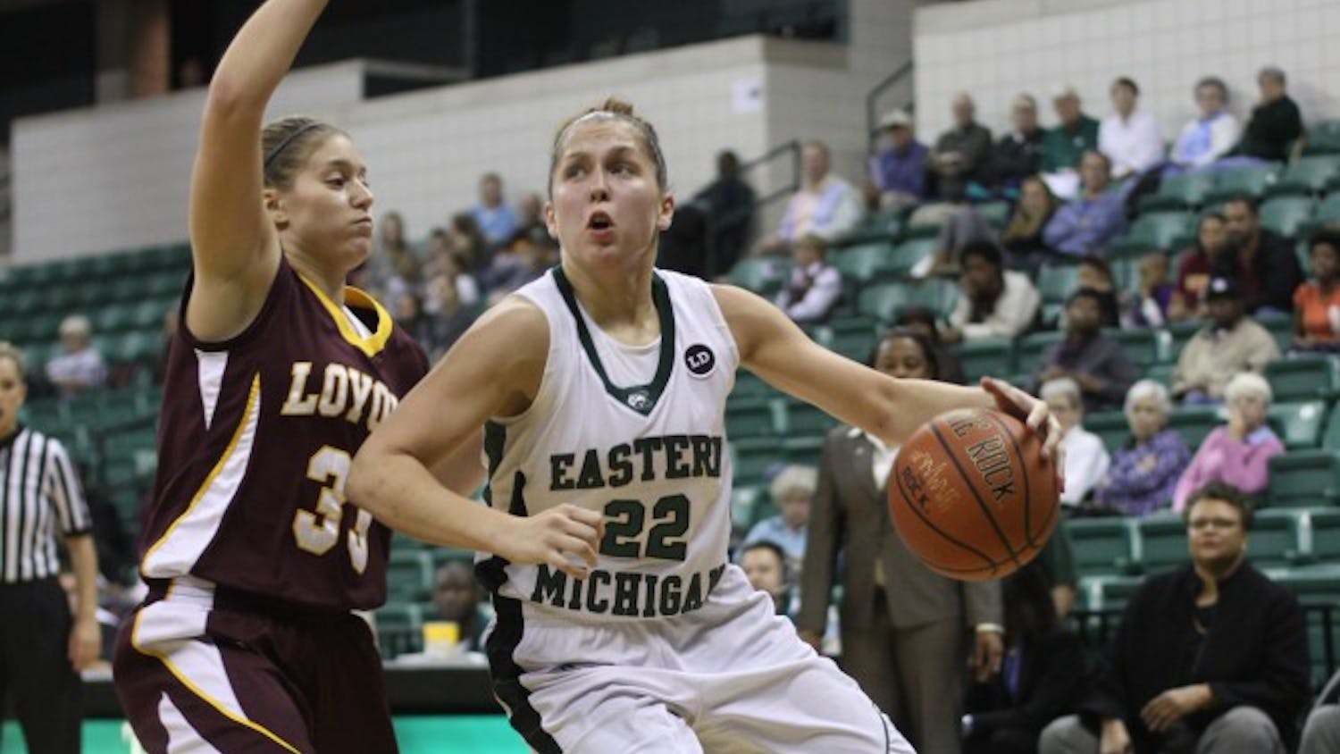 Senior guard Cassie Schrock, an asset to the team, has been described as “the glue to this team” by coach Gilbert.