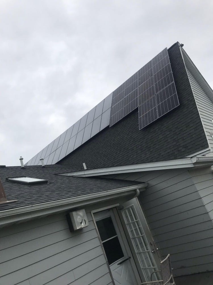 Solar panels at Dawn Farm