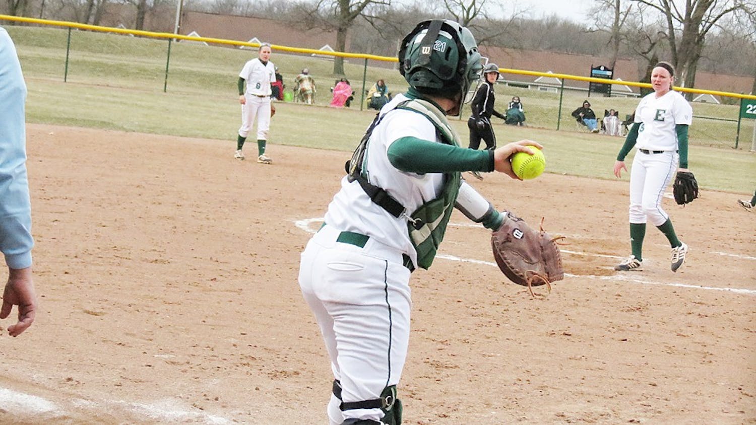 	EMU beat the Golden Grizzlies in the first game of a doubleheader Wednesday, then tied with them 4-4 in the second game.