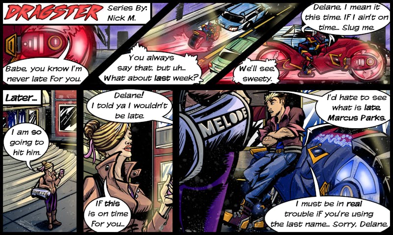 Nick M.'s second edition of Dragster comic