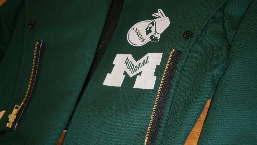	EMU’s former Huron logo on the new Marching Band uniforms.