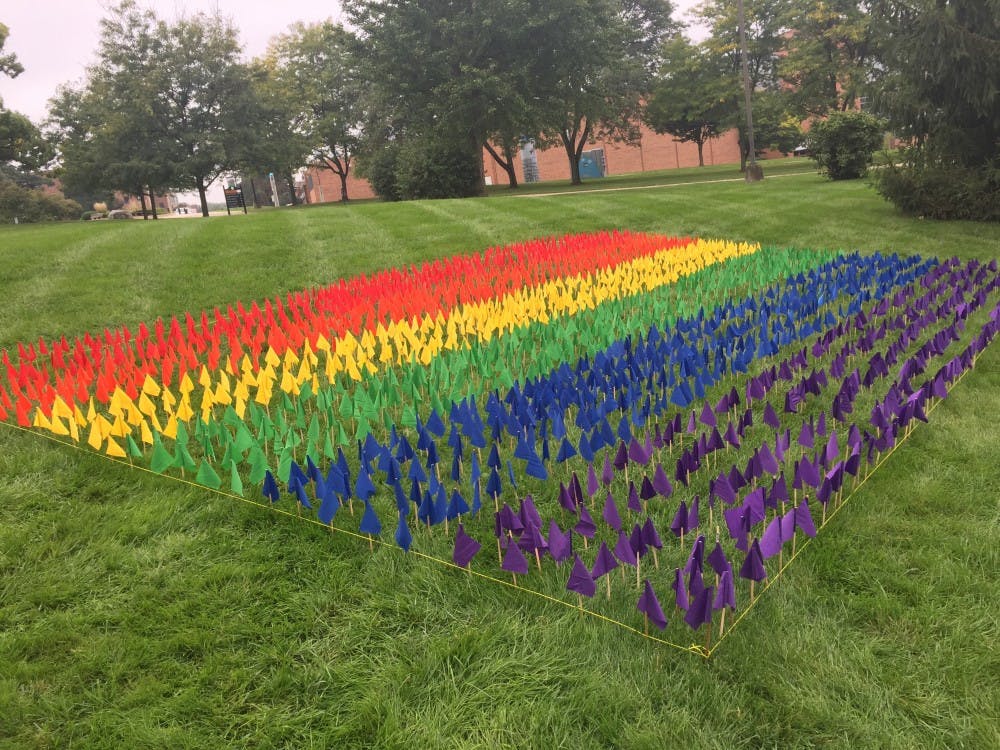 WiHi Students help create OUTober Pride Flag with LGBT Resource Center 