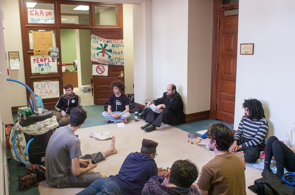 Students organize sit-in protest outside President Susan Martin's office