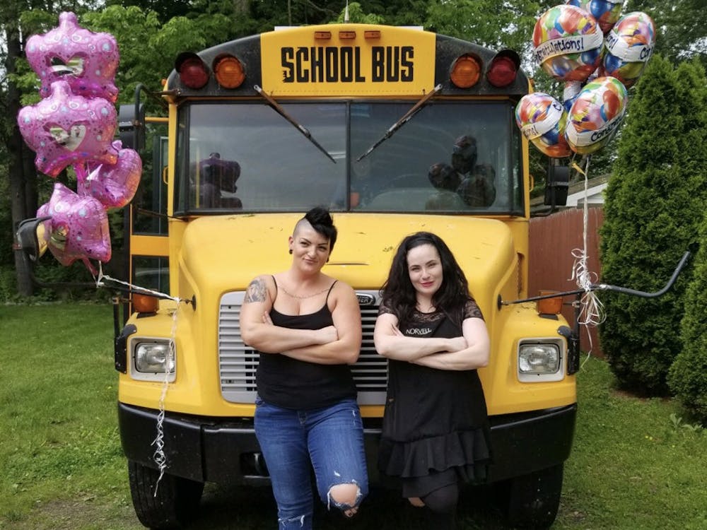 Shelly Gordanier and Alana Connolly purchased an old school bus on May 23 and plan to convert it into a mobile beauty salon.