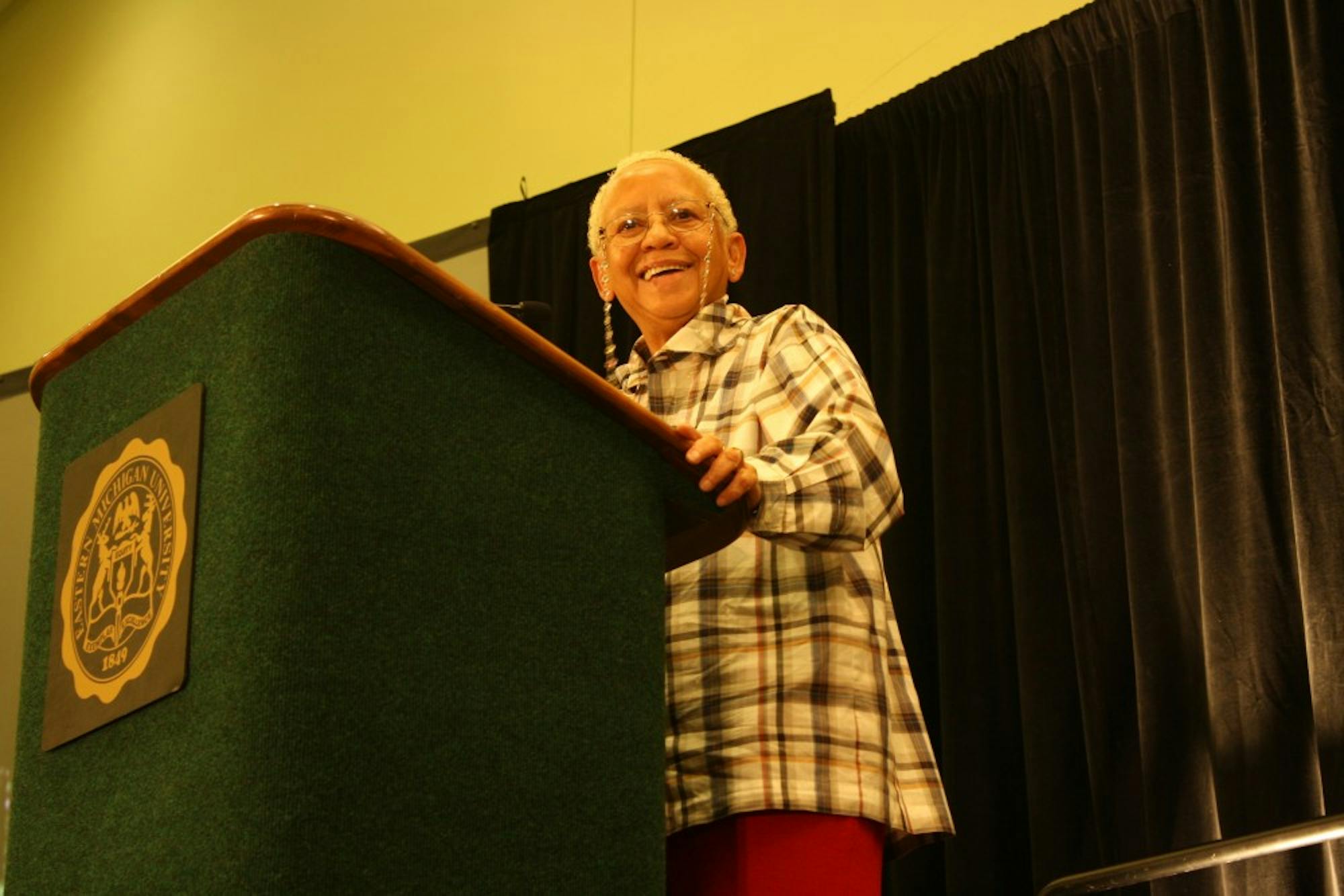 	Nikki Giovanni, a writer, poet and activist, spoke and held a book signing Wednesday at the Student Center. She was also named “an honorary Eagle for a day” at the event.