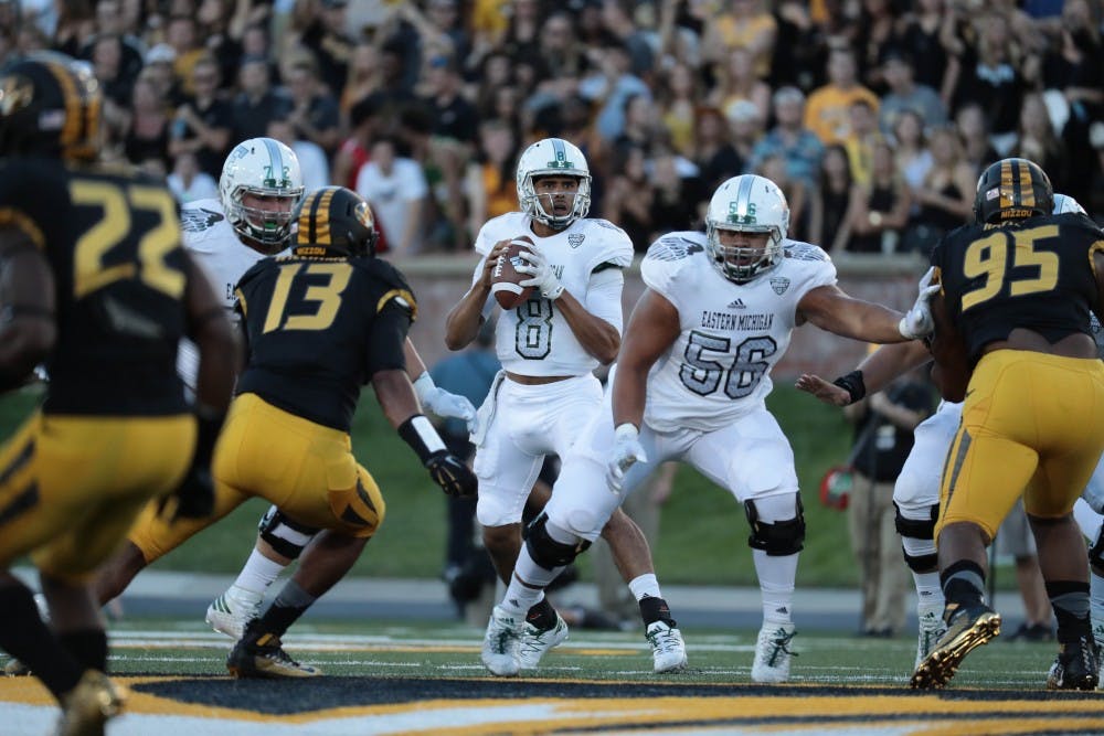 Quarterback Todd Porter dropped back to pass