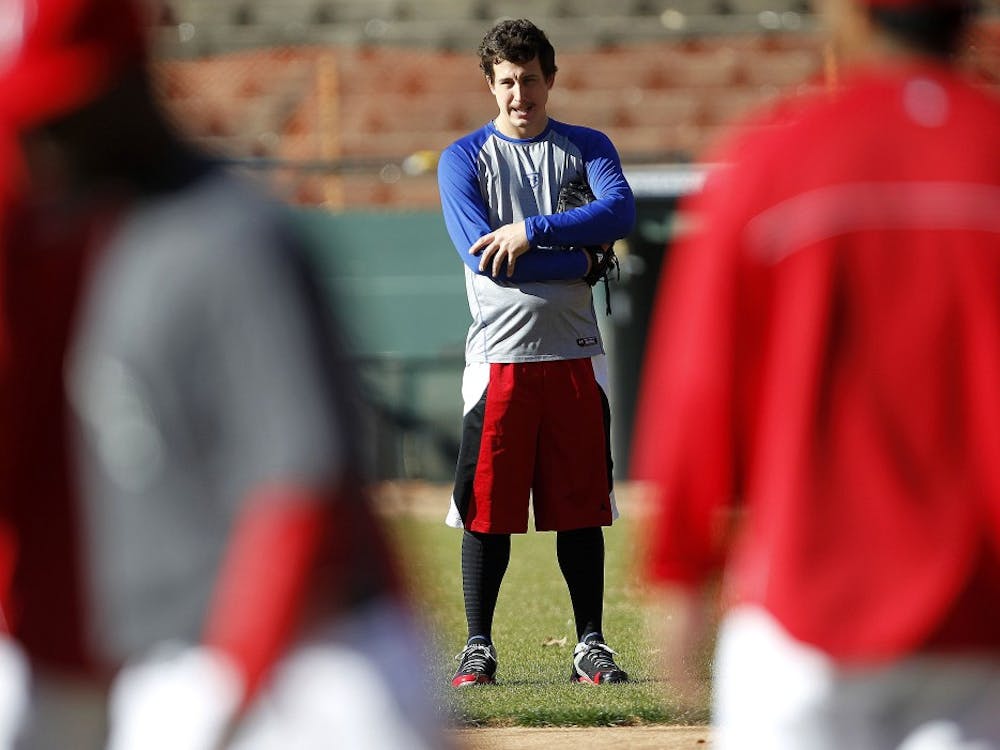 Texas Rangers starting pitcher Derek Holland on the infield during a pitchers' mini-camp at Rangers Ballpark in Arlington, Texas, on Friday, January 18, 2013. (Ron Jenkins/Fort Worth Star-Telegram/MCT)