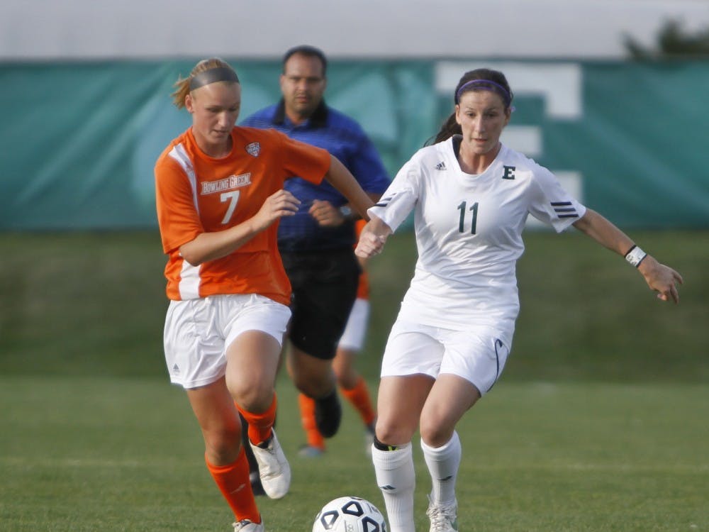 	Senior co-captain and midfielder Cara Cutaia possesses the traits of a leader for the Eastern Michigan University soccer team. She has also proven to be a positive influence on her younger sisters – Alyssa, 20 and Angela, 18.