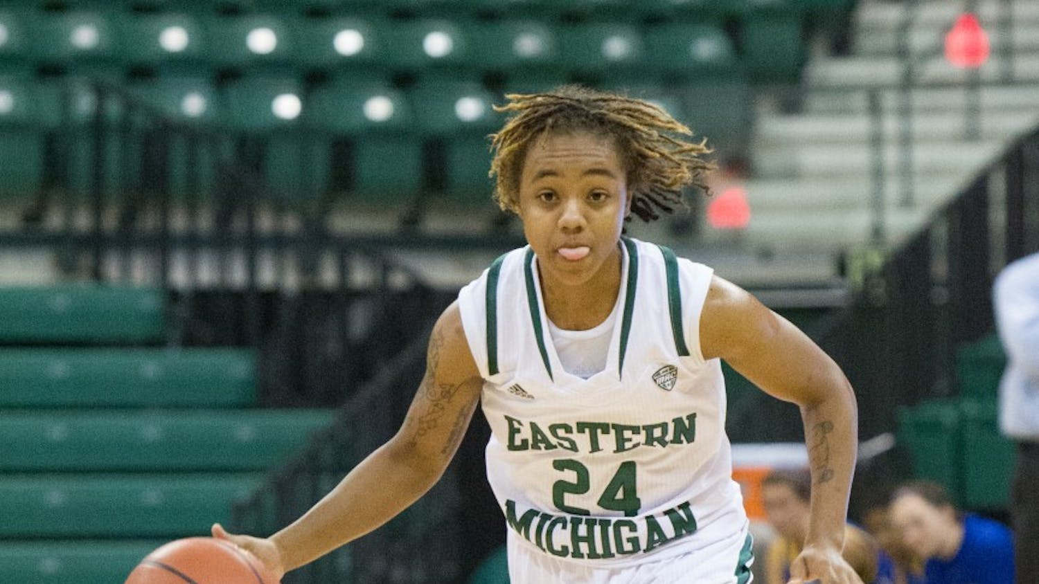 EMU freshman guard Cha’Ron Sweeney scored 25 points in 25 minutes played in Eastern Michigan's 101-52 win over Madonna Friday afternoon.