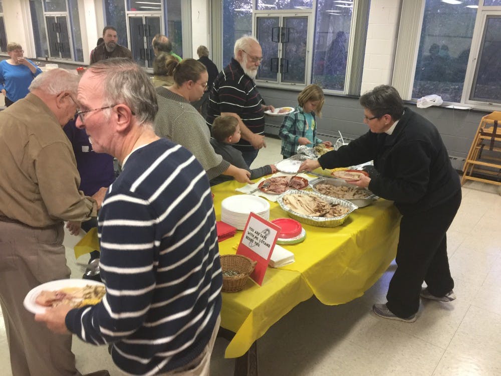 (1)Election discussion over dinner at St Luke's