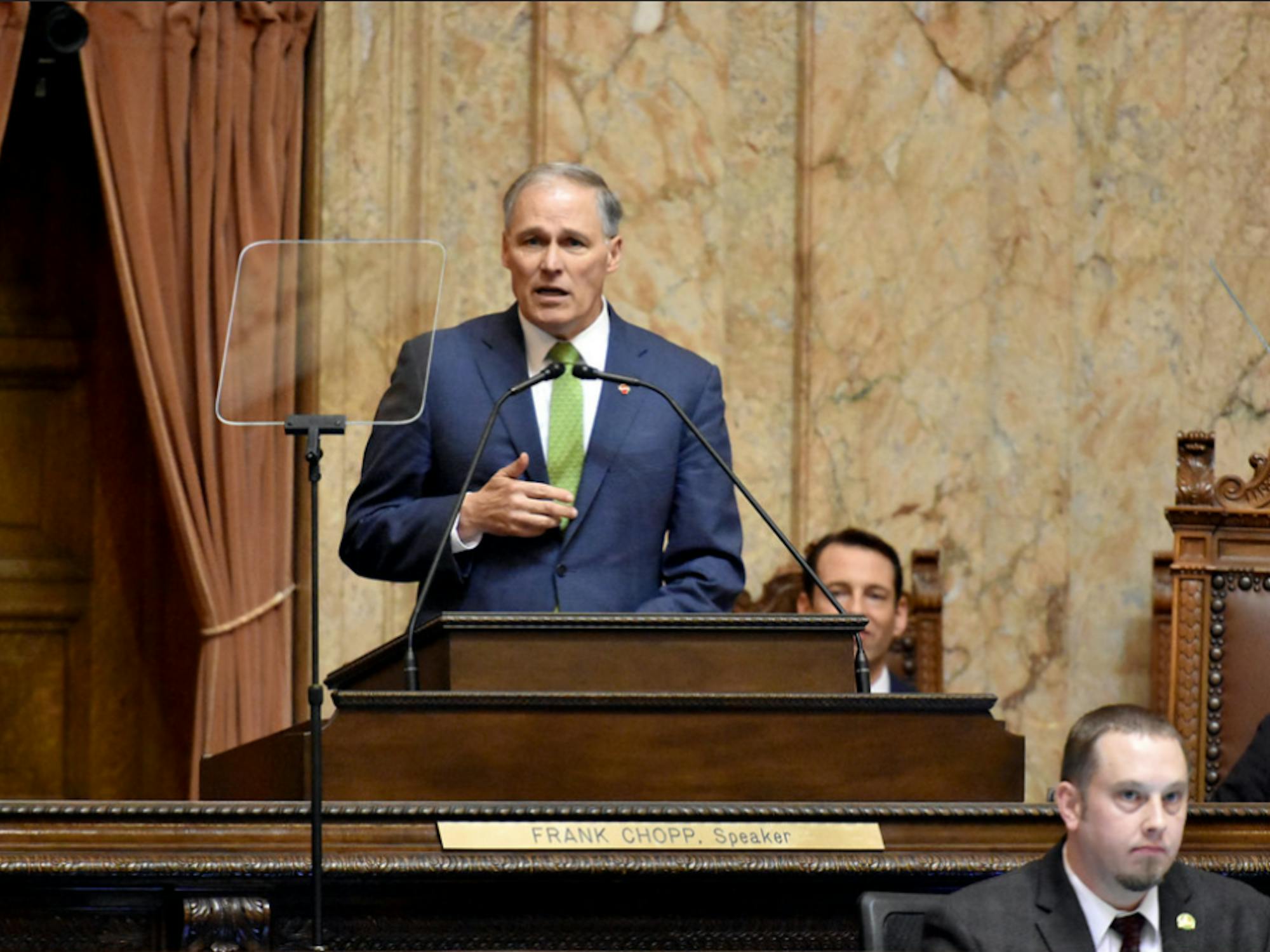 Inslee at the State of the State address in Washington 2019