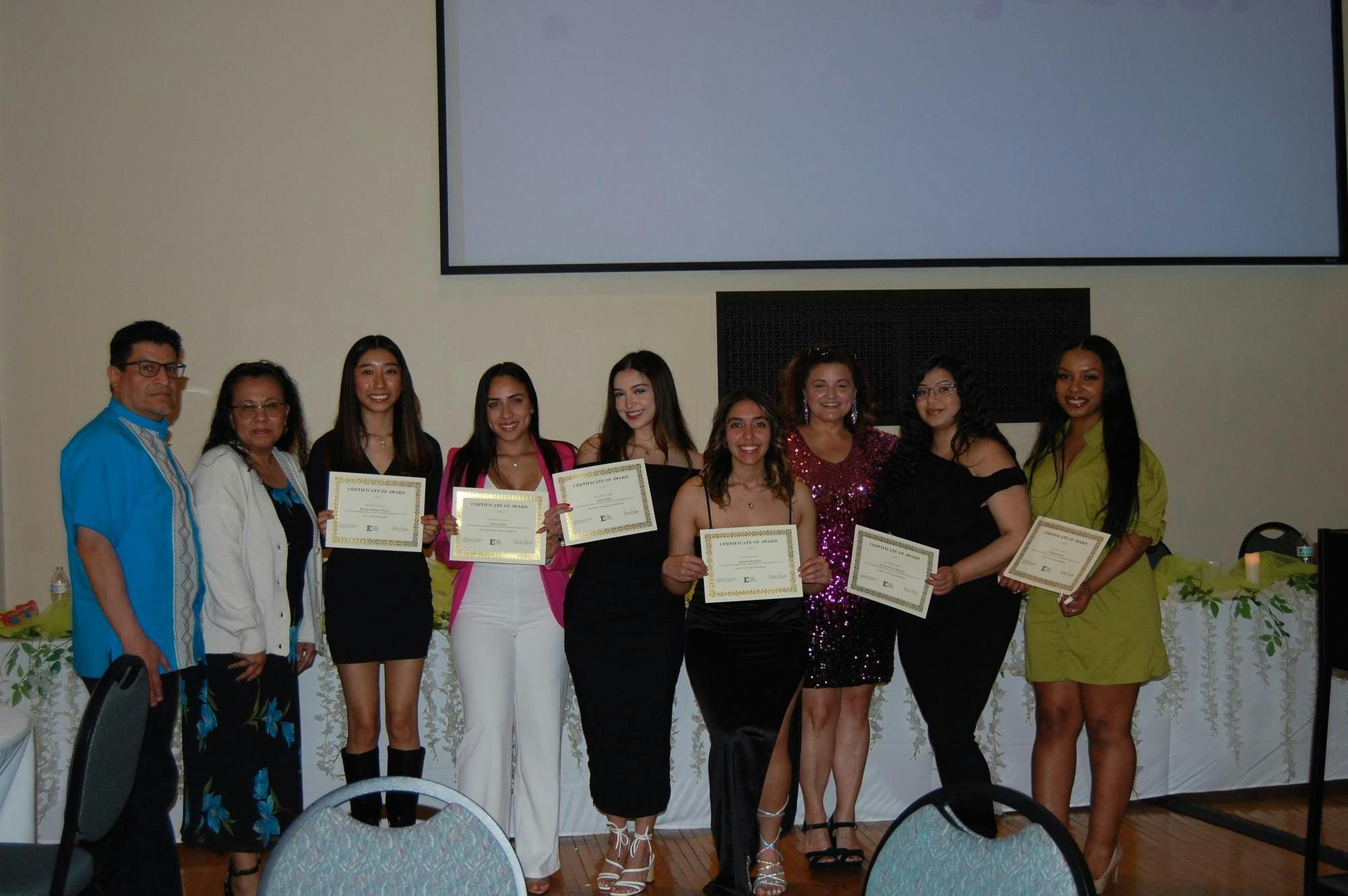 The Latino Alumni chapter awarded six El Jefe scholarships during the Quinceanera hosted by the Latinx Student Association at Eastern Michigan University on April 9, 2024. 