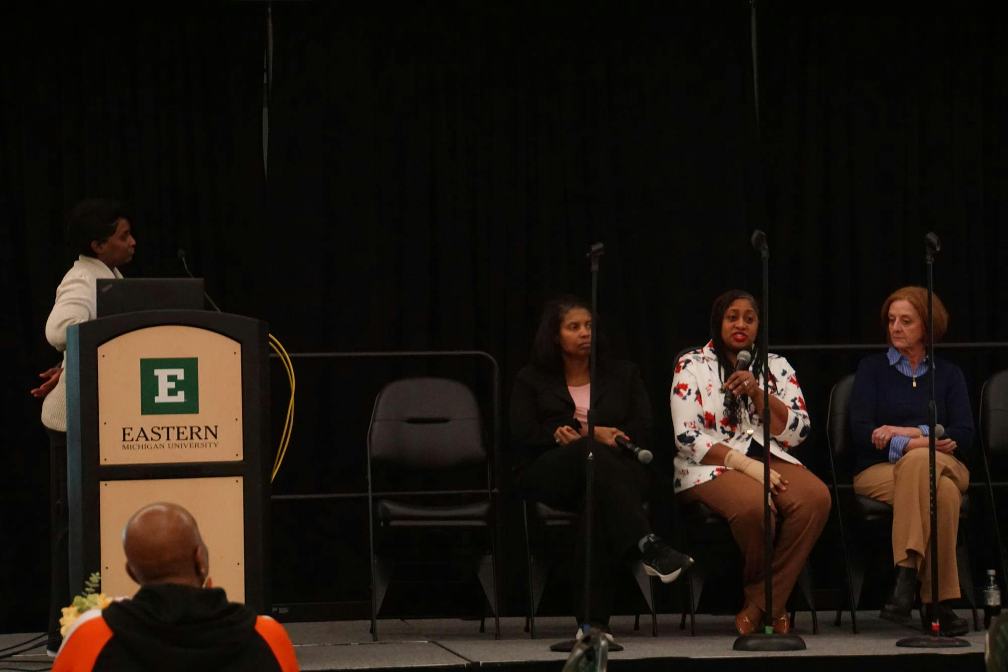 (pictured from left to right) Dr. Barbara Patrick, Dr. Carmen McCallum, Dr. Patrice Bounds, and Dr. Carol Bishop-Mills run the Pathways to Leadership session at the Mosaic Collective Symposium.