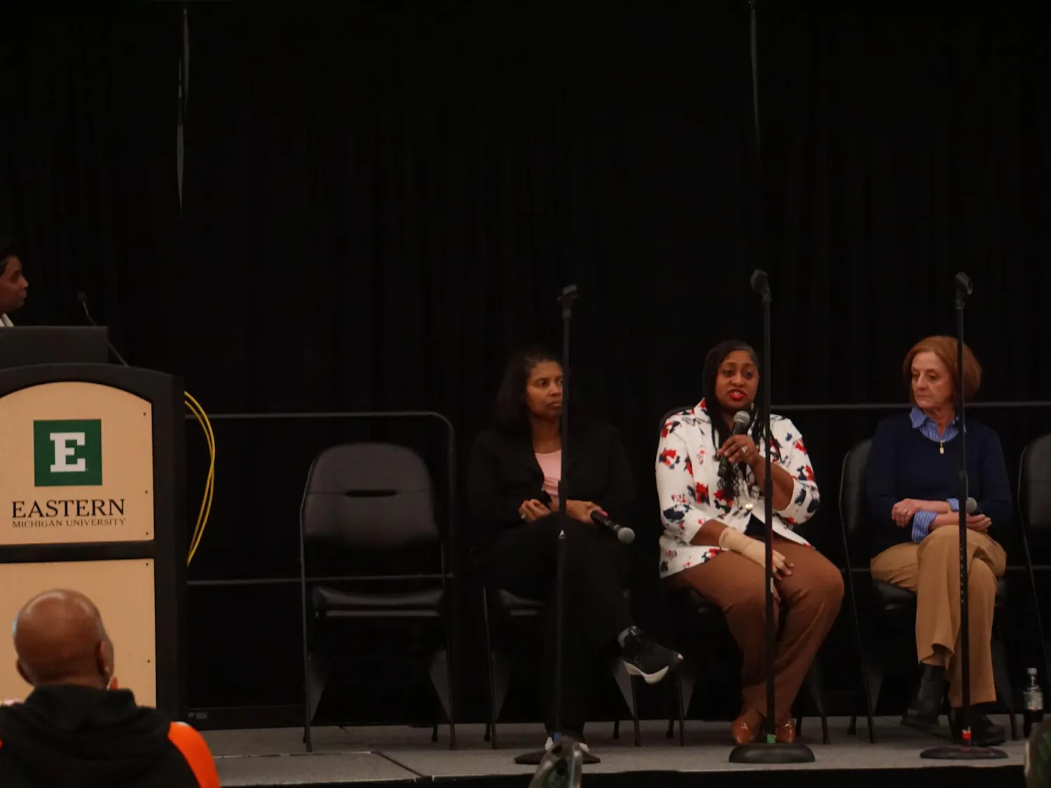 (pictured from left to right) Dr. Barbara Patrick, Dr. Carmen McCallum, Dr. Patrice Bounds, and Dr. Carol Bishop-Mills run the Pathways to Leadership session at the Mosaic Collective Symposium.