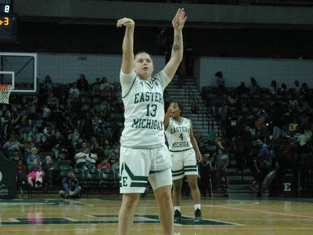 EMU guard Jenna Annecchiarico shoots a free throw at the Convocation Center on Nov. 8.