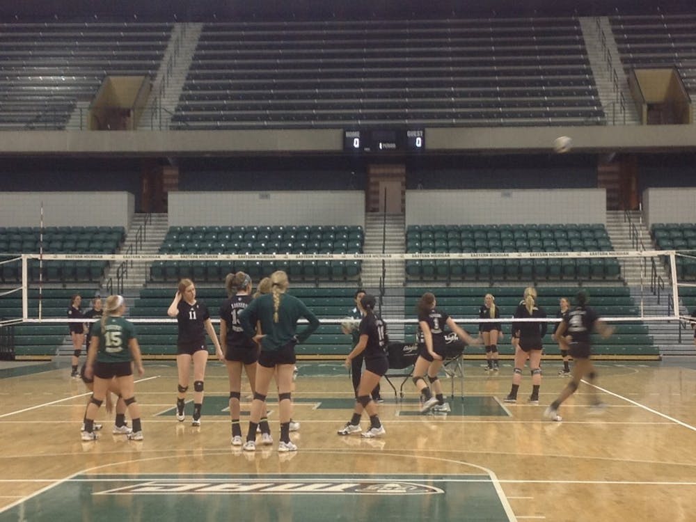 	EMU volleyball coach Kim Berrington thought the team’s performance was “solid,” and was pleased with the things they worked on.