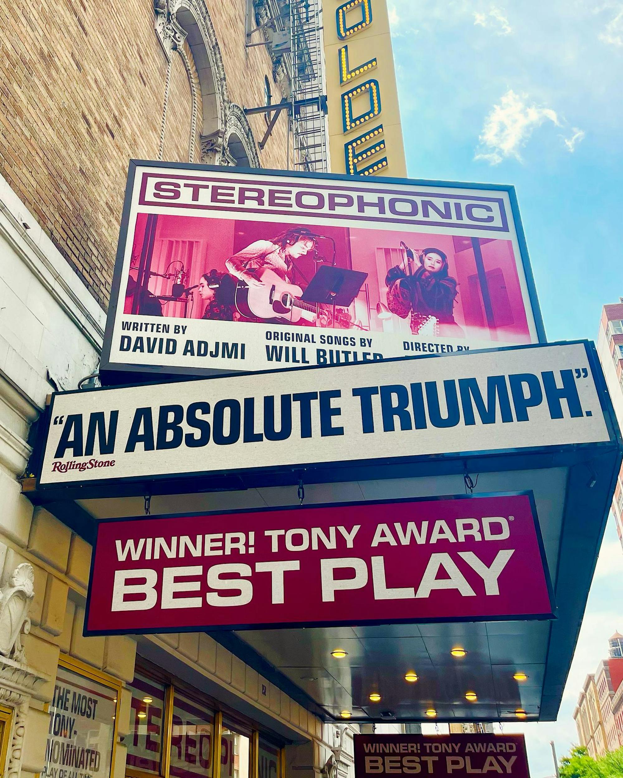 "Stereophonic" is playing on Broadway and was nominated for 13 Tony Awards, winning 5.