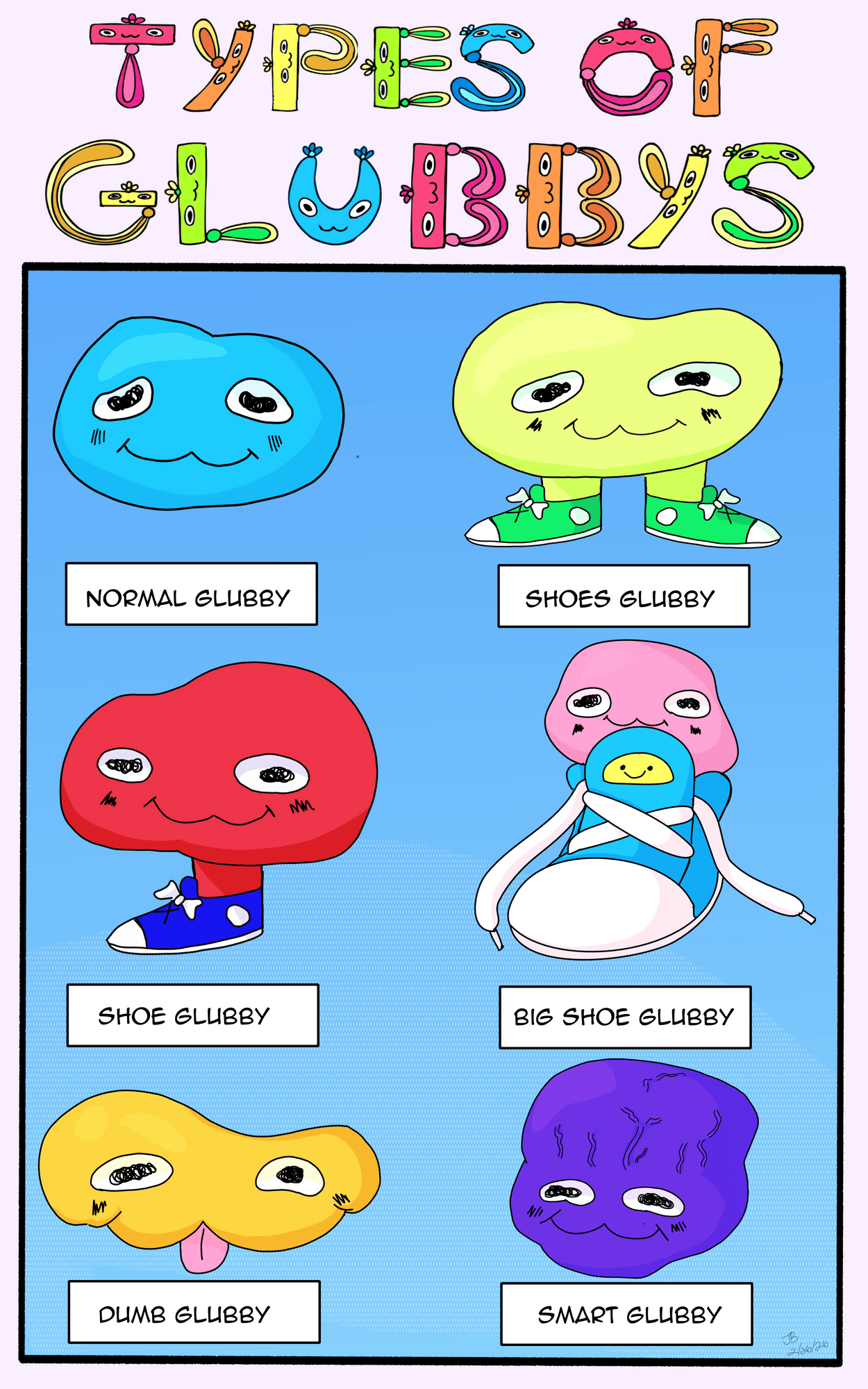 Types of Glubbys 