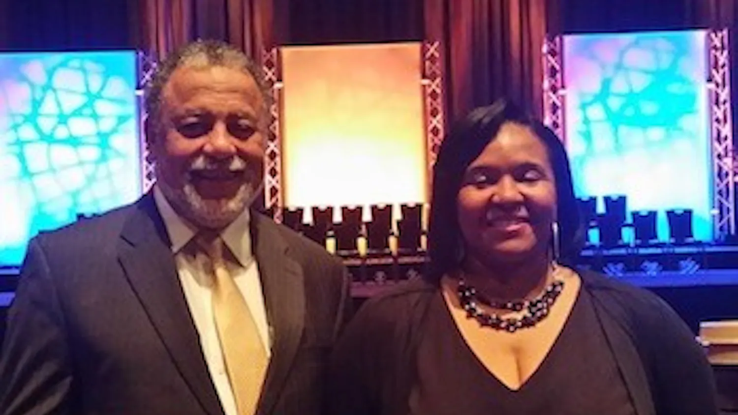 Richard King and Wendy Thomas from Eastern Michigan University's Small Business Development Center in the College of Business.