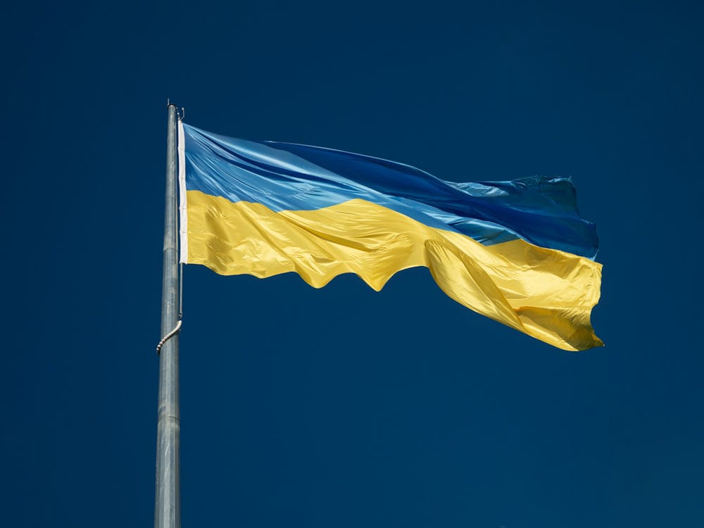 Ukrainian flag (courtesy of Yehor Milohrodskyi on Unsplash)