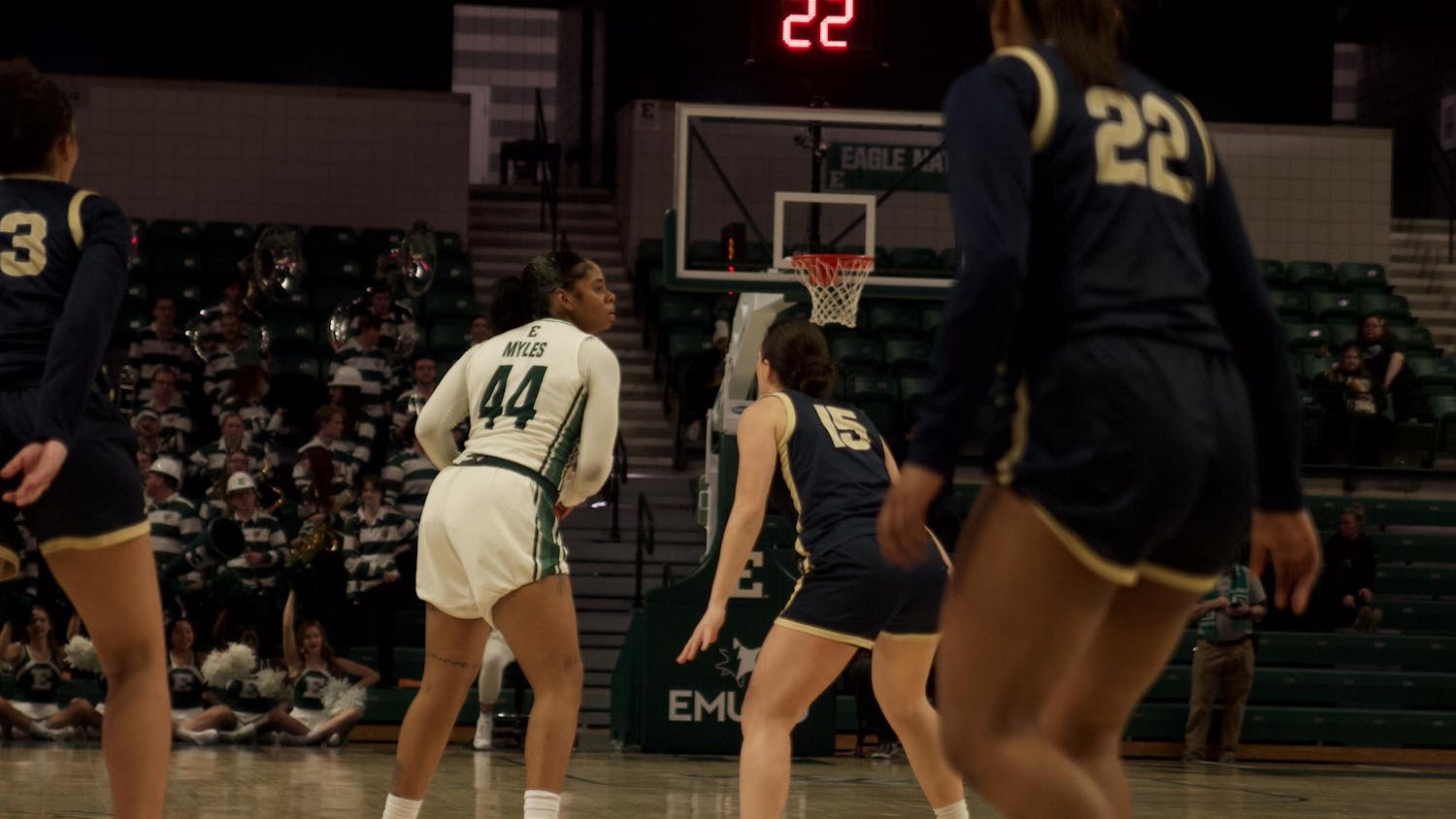 Kennedi Myles playing hard