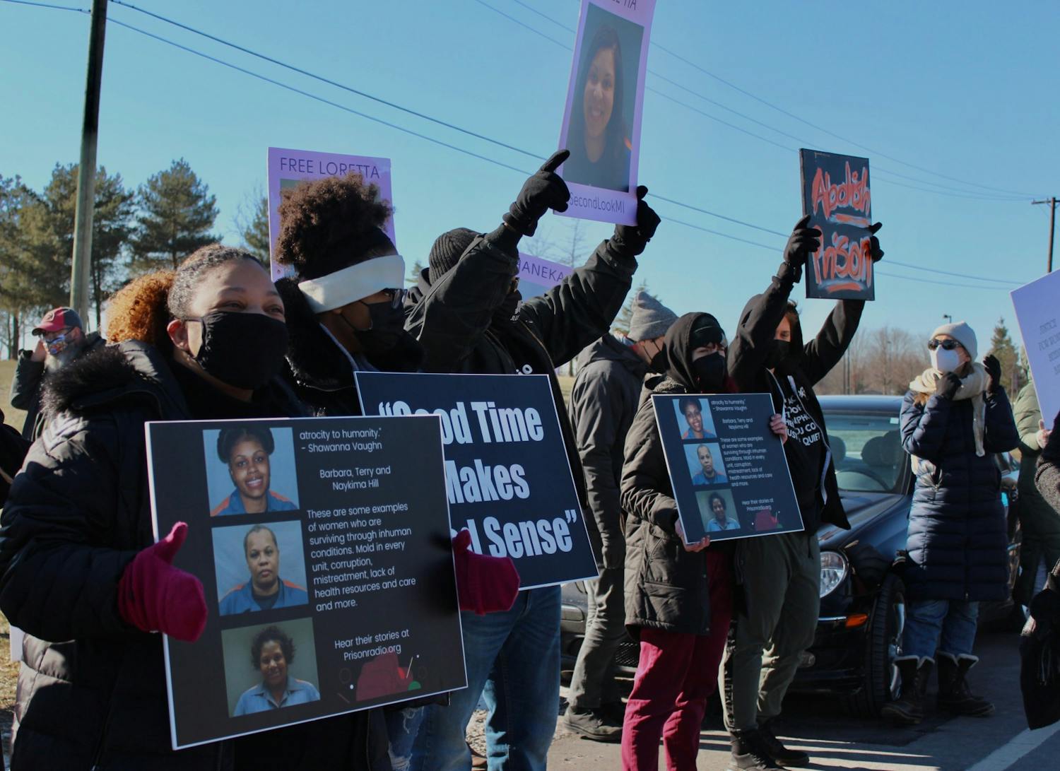 Protest at Huron Valley Correctional Facility