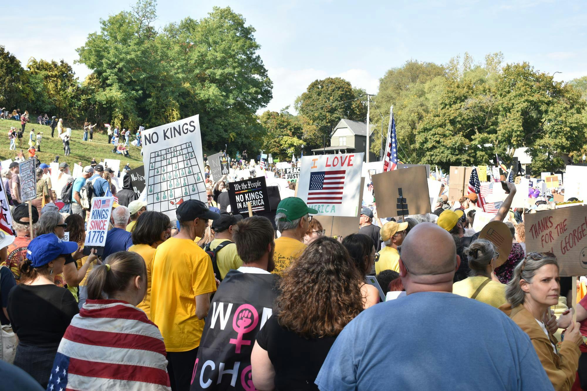 Ypsi No Kings crowd