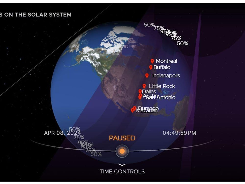 Using 3D interactive technology, NASA has added an eclipse path simulator to its website, on the 2024 eclipse exploration pages, that allows users to trace the path of the sun's shadow and zoom in to find out when it might pass over their hometown. (NASA)